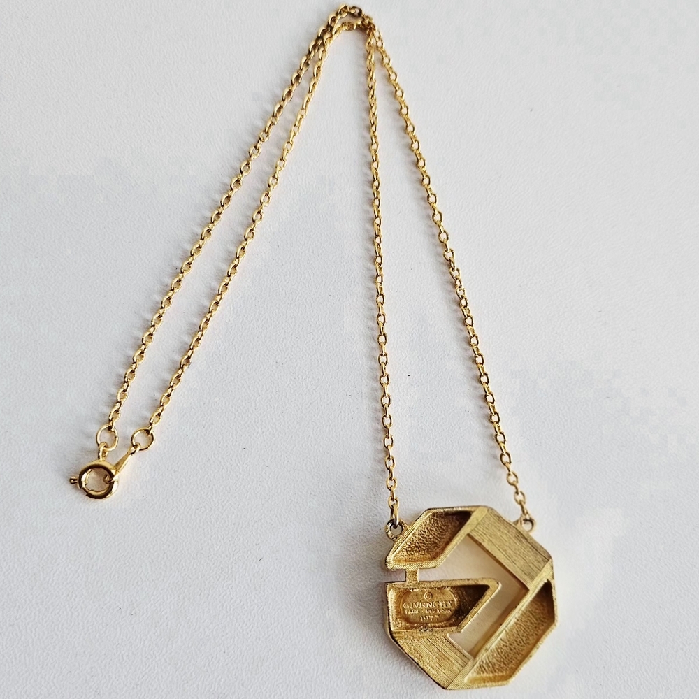 Givenchy Gold & Black Gold-plated Geometric Necklace - Picture 3 of 5